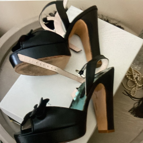 Marc Jacobs Sexy Black Leather Butterfly Platform Sandals Made in Italy 🇮🇹 - Picture 8 of 9